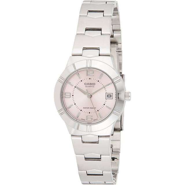 CASIO ENTICER Business Metallic Minimalistic quartz Watch Sakura PinkRed Analog LTP-1241D-4A - Pinkred - Free