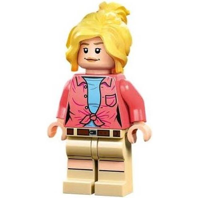 LEGO Jurassic Park Minifigure Dr. Ellie Sattler with CLEAN Coral Shirt and Ponytail from 76960
