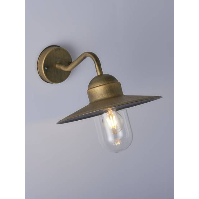 John Lewis Hayle Outdoor Wall Light, Gold