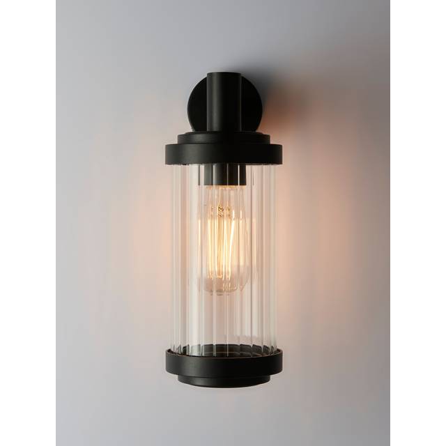 John Lewis Almer Outdoor Wall Light, Black