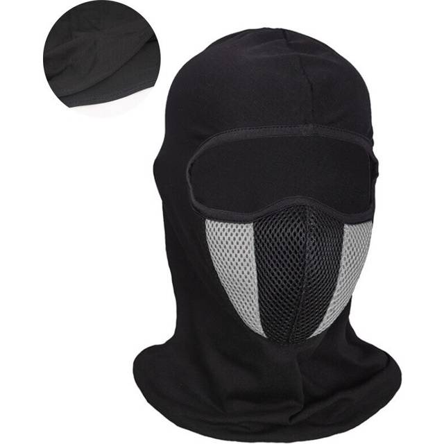 (White) Motorcycle Full Face Helmet Mask Breathable Motorbike Motocross Helmets Outdoor Riding Neck Face Hood Motorcycle Accessories