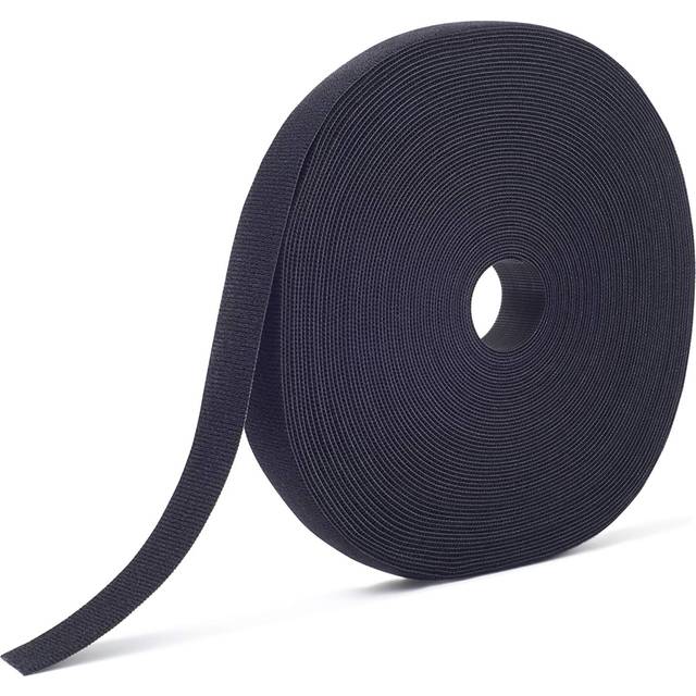 "Brand ONE_WRAP Tape 3/8"" x 25 Yard Double Sided Self Gripping Roll, 189754, Black"