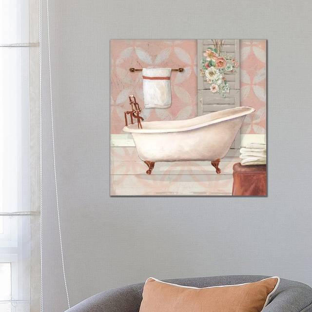 Blushing Bath I by Carol Robinson - Art Prints on Canvas - Wrapped Canvas (66.04 cm H x 66.04 cm W x 1.91 cm D)