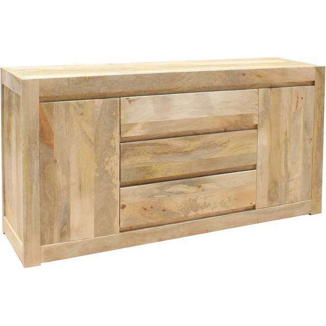 Granada 2 Door, 3 Drawer Sideboard - Mango Natural (86cm H X 180cm W X 45cm D)
