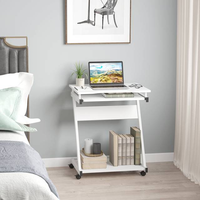 Correia 60Cm W Rectangular Computer Desk - White (73cm H X 60cm W X 48cm D)