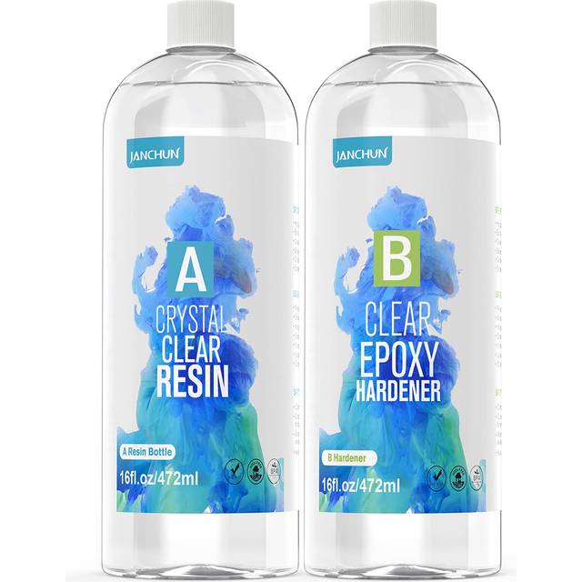 944ml/32oz Epoxy Resin Kit-Crystal Clear Resins and Hardener Kit, Bubble Free Casting Coating for River Table Tops, Art
