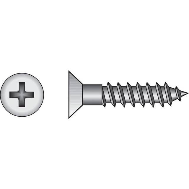 Wood Screw, Zinc, #12 x 3-In., 100-Pk. -40168