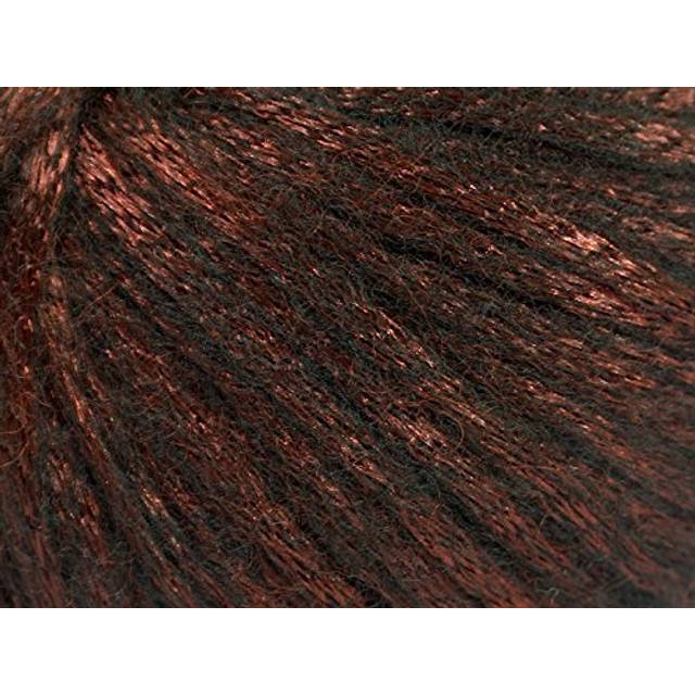 Rock Star  Dark Copper  Black  Shiny  Soft Nylon  Merino Wool  Acrylic