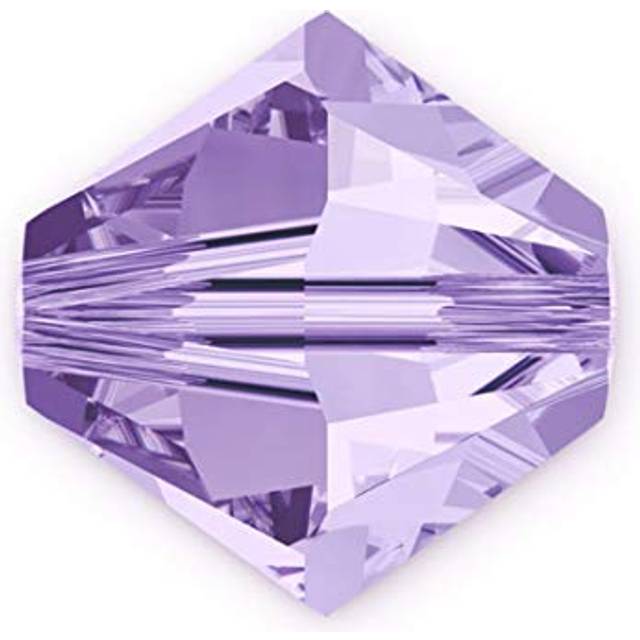 100pcs Authentic Swarovski Crystals 5328 Xilion 3mm (0.12 inch) Small Bicone Crystal Beads for Jewelry Craft Making (Violet) SWA-b303