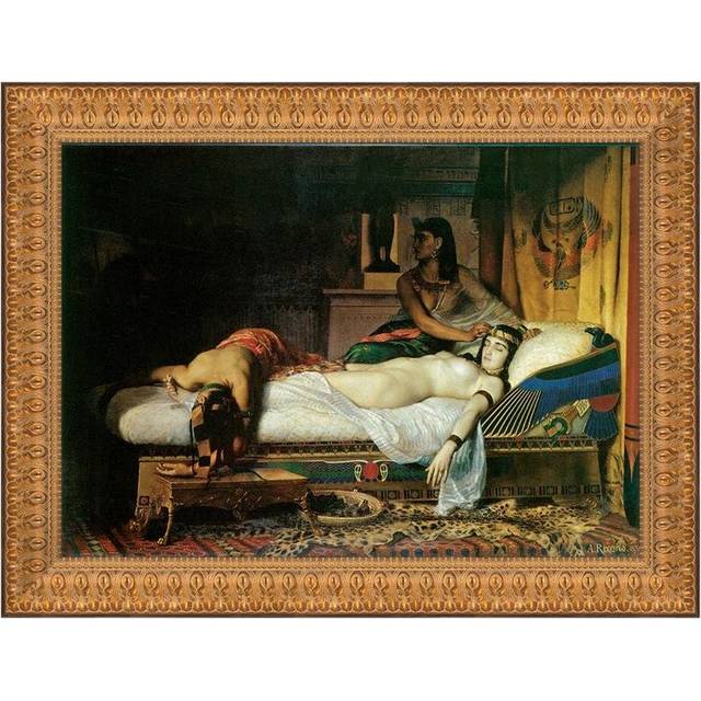 Death Of Cleopatra Framed Canvas Replica Painting: Large
