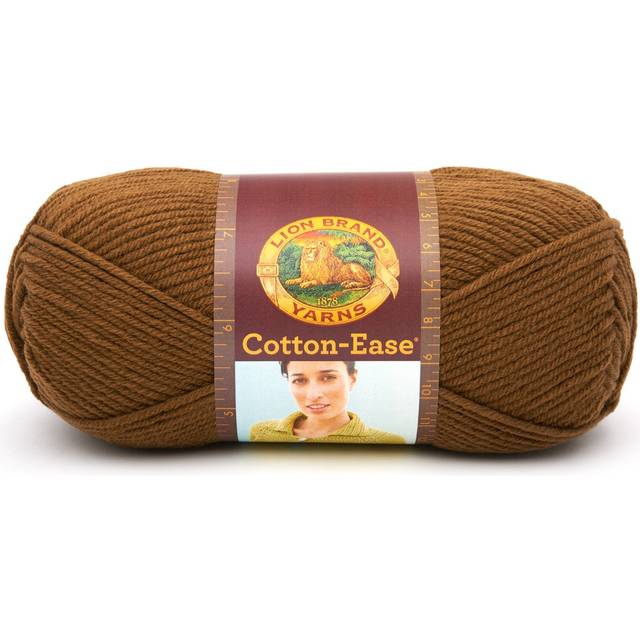 Lion Brand Yarn 830-125H Cotton-Ease Yarn  Hazelnut  1 Skein