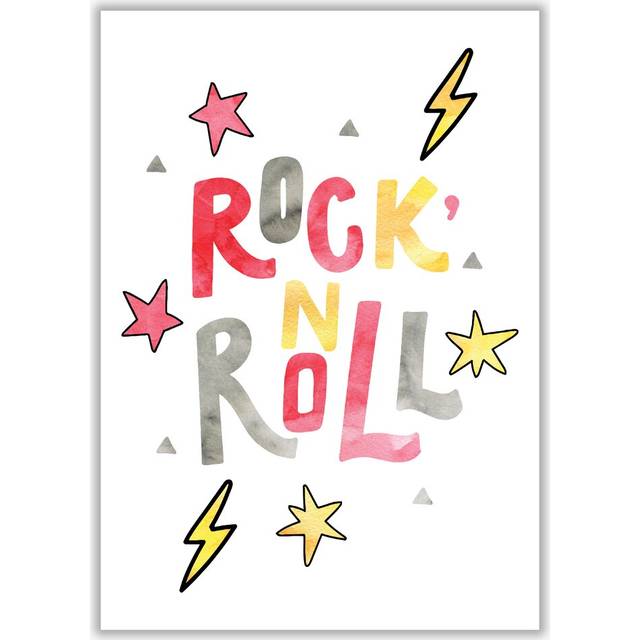 Rock 'N Roll - Painting Print on Paper - No Frame (60 cm H x 42 cm W x 1 cm D)