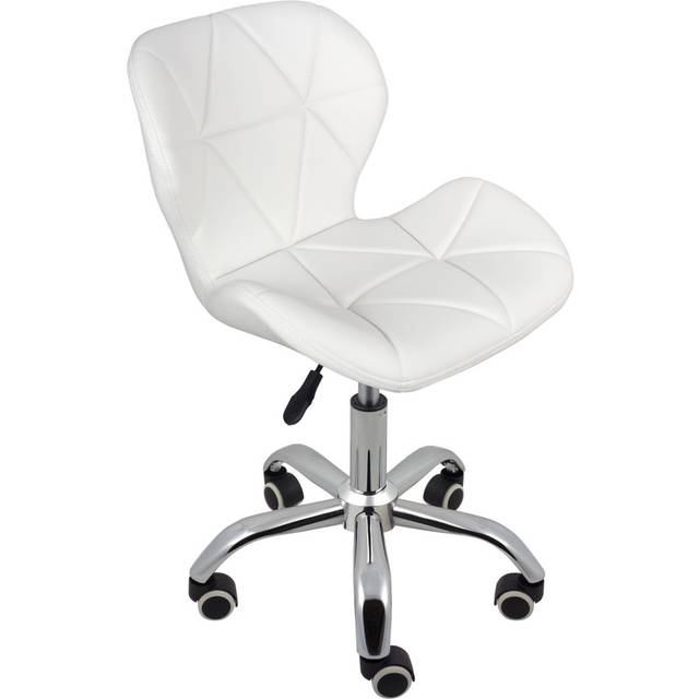 (White) Charles Jacobs Cushioned Swivel Office Chair