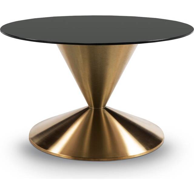 Small Round Coffee Table - Brass (49.3cm H X 80cm W X 80cm D)