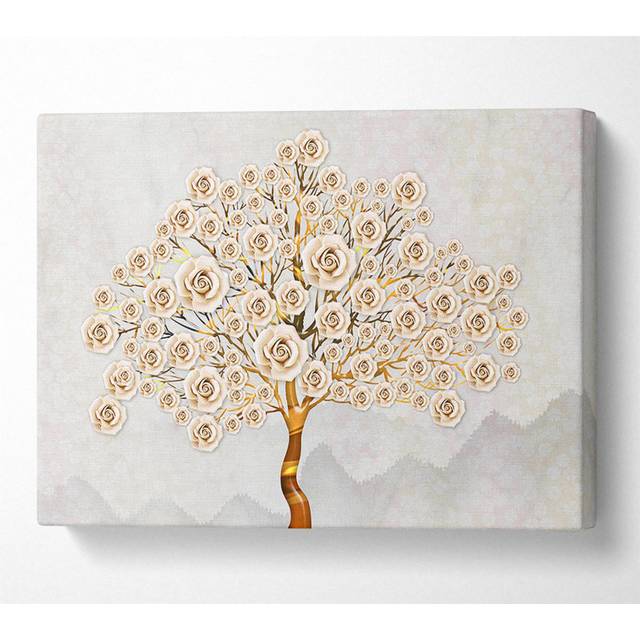 Huge Rose Tree - Wrapped Canvas Graphic Art (81cm H x 121.9cm W)