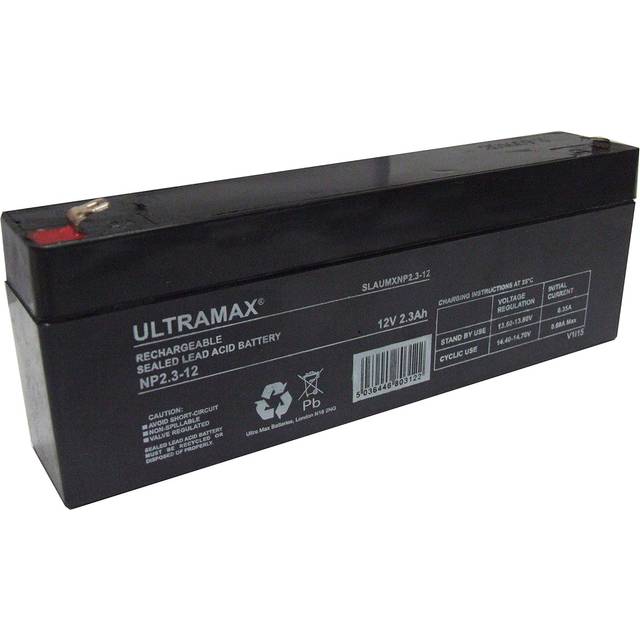 ULTRAMAX 12V 2.3AH  SEALED LEAD ACID RECHARGEABLE BATTERY