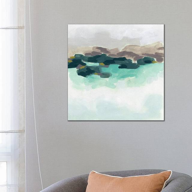 Sea Glass Coast I by June Erica Vess - Wrapped Canvas Painting (66.04 cm H x 66.04 cm W x 3.175 cm D)