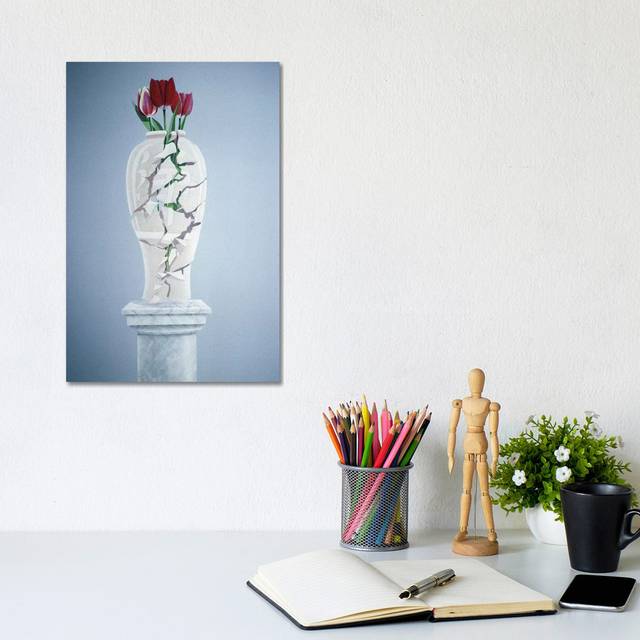 Cracked Urn by Lincoln Seligman - Wrapped Canvas Graphic Art (30.48cm H x 20.32cm W x 1.905cm D)