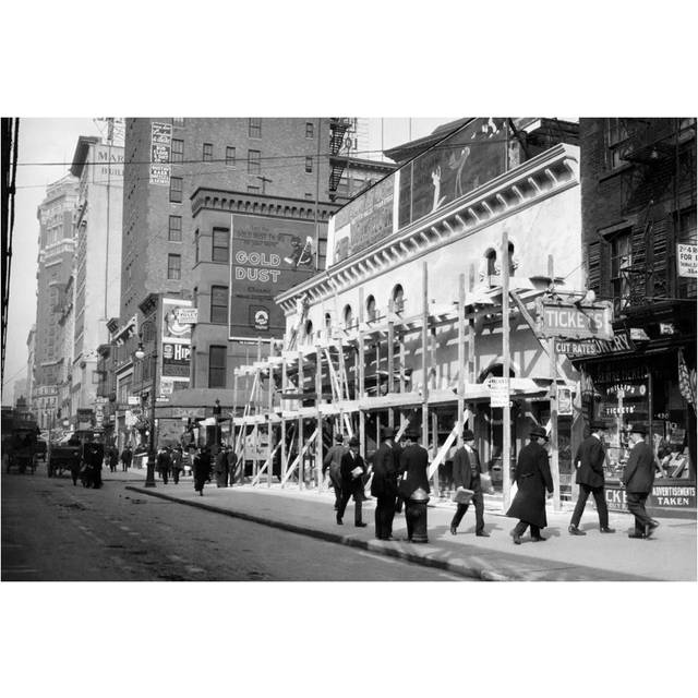 1915-16 Haymarket Theater Becomes Movie House by Vintage Images - Wrapped Canvas Photograph (20.32 cm H x 30.48 cm W)