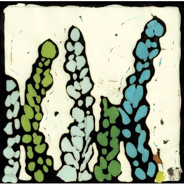 Teal Batik Botanical III - Wrapped Canvas Art Prints (122cm H x 122cm W)