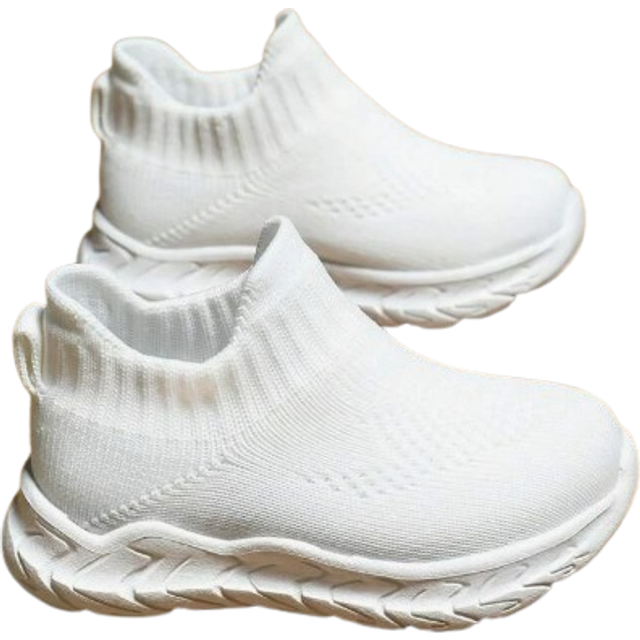 SHEIN Baby Boys Knit Detail Breathable Sporty Slip On Sneakers Outdoor