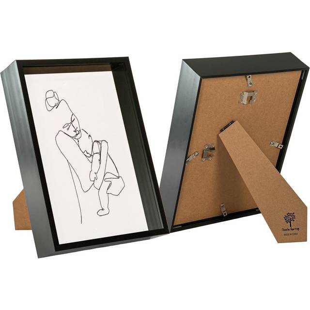 Deep Box Photo Frame - A4 (8 x 12") - Pack of 2 - Black - One Size