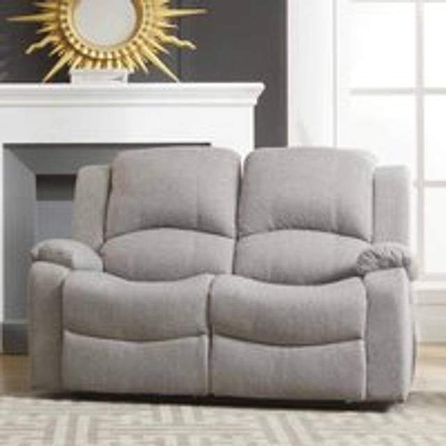 Artemis Home Marldon 2 Seat Electric Reclining Sofa - Light Grey, Silver