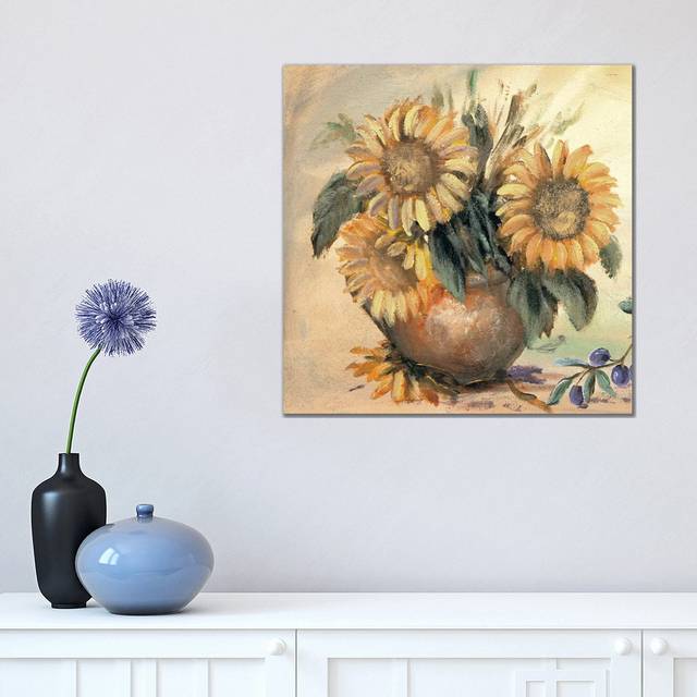 Sunflower Bouquet Ll by Katharina Schöttler - Wrapped Canvas Painting (45.72 cm H x 45.72 cm W x 3.175 cm D)