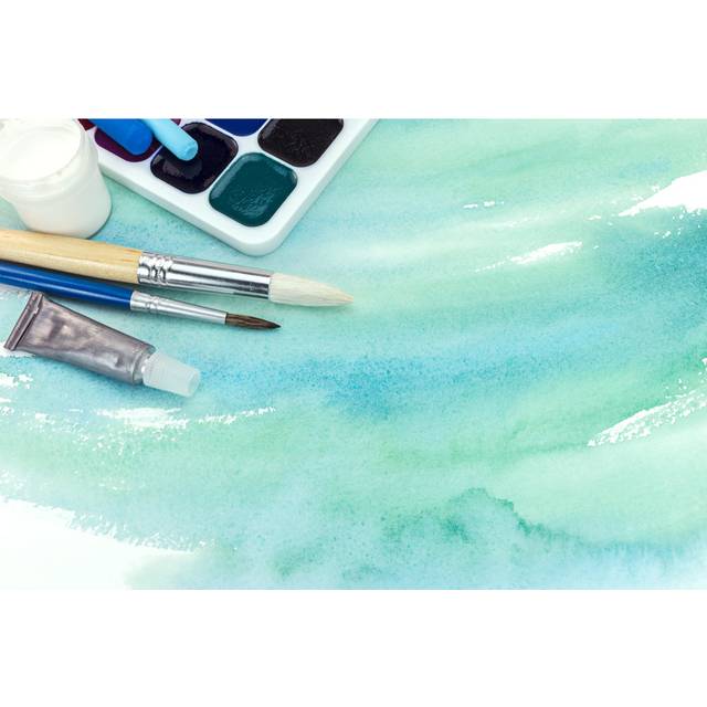 Artistic Paintbrushes - Wrapped Canvas Art Prints (20cm H x 30cm W x 3.8cm D)