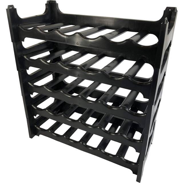 Stacking Wine Rack Display Holder - Black (66.5cm H X 60cm W X 28cm D)