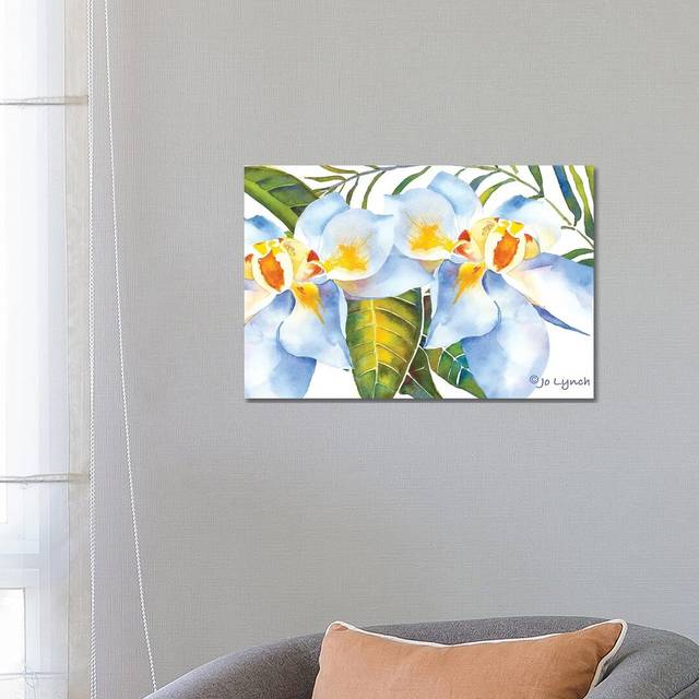 Magnolia with Leaves by Jo Lynch - Wrapped Canvas Art Prints (45.72cm H x 66.04cm W)