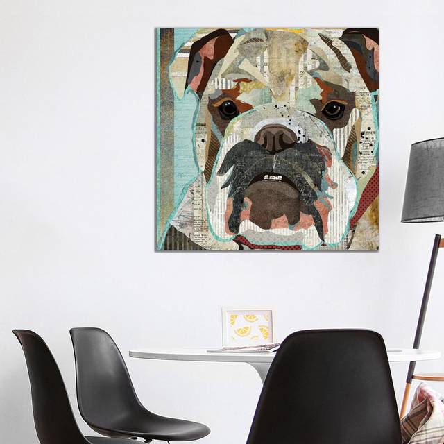 English Bulldog by Traci Anderson - Wrapped Canvas Art Prints (93.98 cm H x 93.98 cm W x 1.91 cm D)