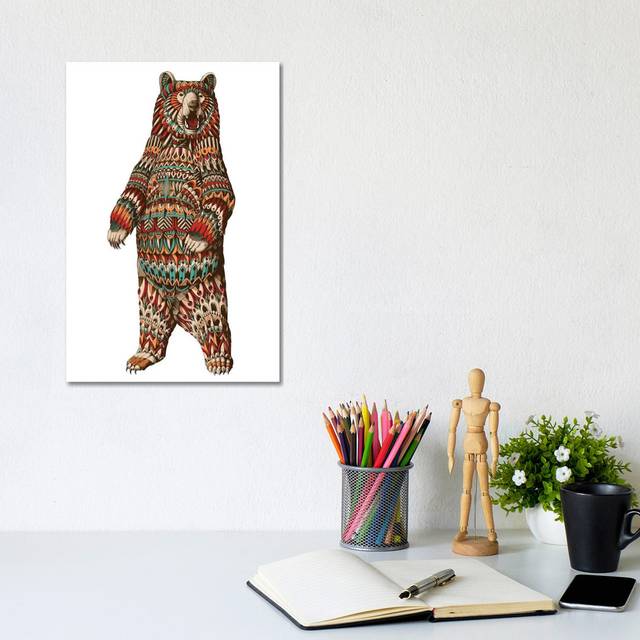 Ornate Grizzly Bear in Colour I by Bioworkz - Wrapped Canvas Art Prints (30.48cm H x 20.32cm W)