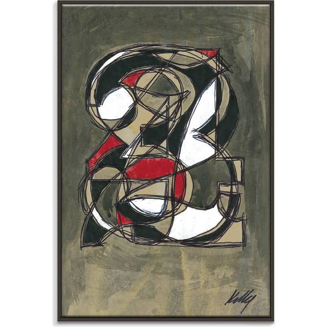 '2-3-4-7-8' Framed Art Prints on Canvas - Black;Brown;Grey (152cm H x 102cm W)