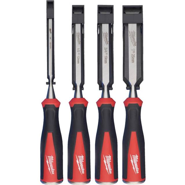 Milwaukee 4 Piece Bevelled Edge Chisel Set