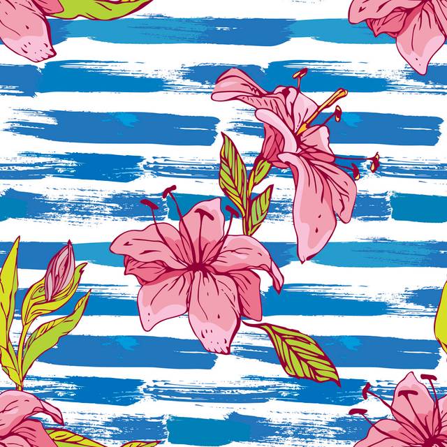 Numa Lilies Flowers - Wrapped Canvas Painting (122cm H x 122cm W x 3.8cm D)