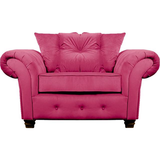 Lila 2 Seater Chesterfield Sofa - Fuchsia (92cm H X 135cm W X 93cm D)