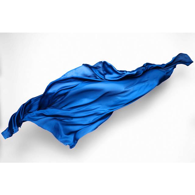 Blue Fabric - Wrapped Canvas Photograph (20cm H x 30cm W x 3.8cm D)