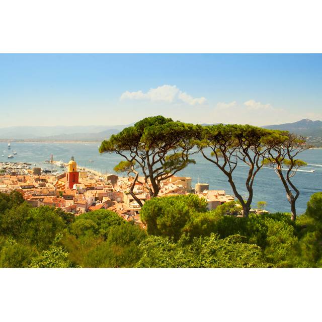 Southern France - Wrapped Canvas Art Prints - Blue;Brown;Green (51cm H x 76cm W x 3.8cm D)