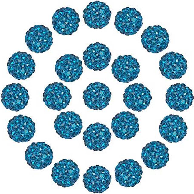 PH PandaHall 100pcs Rhinestone Clay Beads  10mm Pave Disco Ball Clay Beads Polymer Clay Beads Rhinestones Crystal Diamond Beads