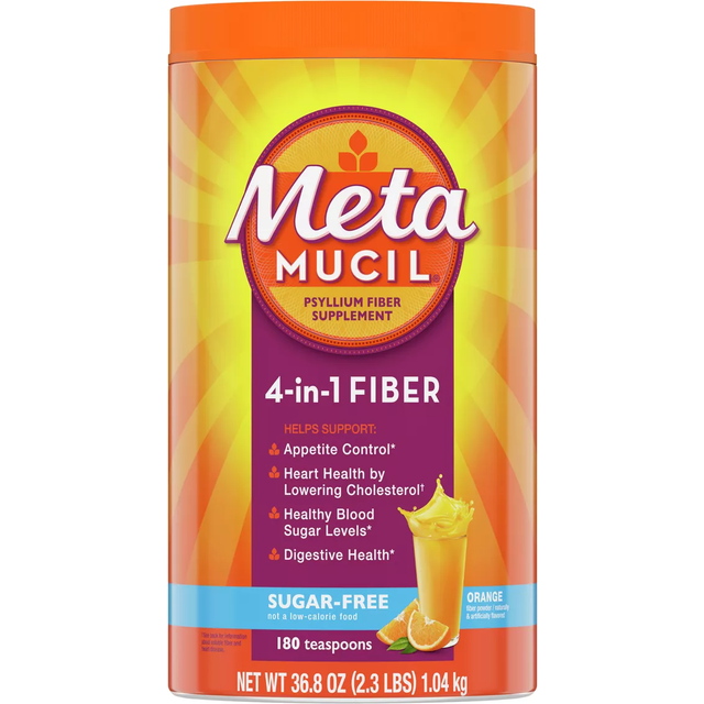 Metamucil 4-in-1 Psyllium Fiber Supplement Orange 36.8 oz