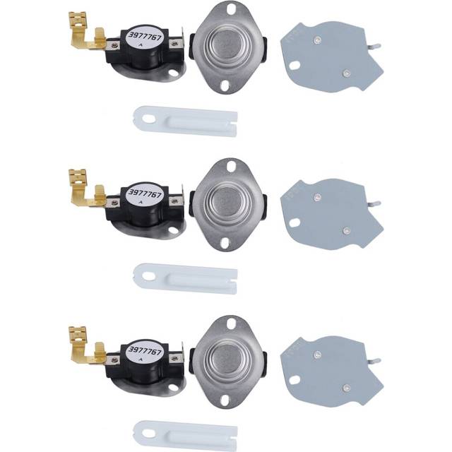 12x Dryer Replacement Kit 3387134 High-Limit Thermostat 3392519 Dryer Thermal Fuse 3977393 Thermal Cut-Off Switch