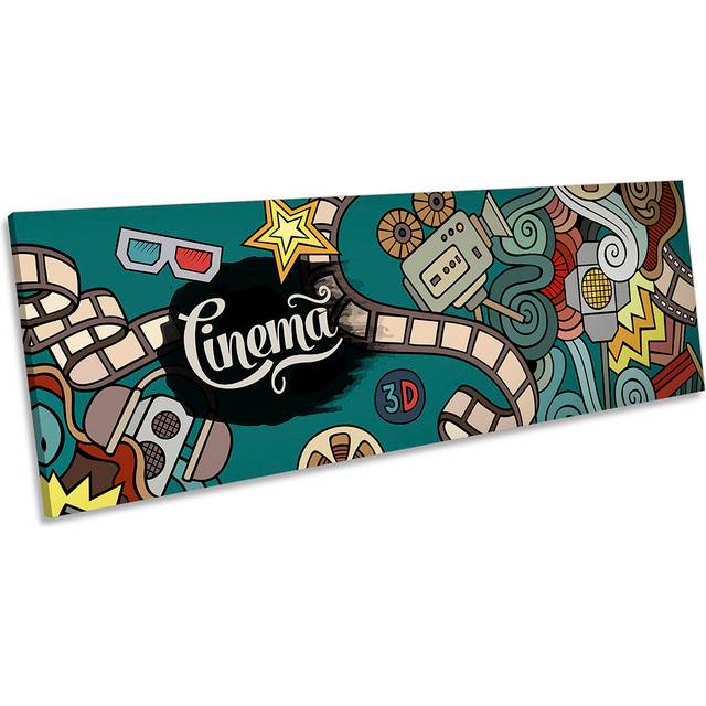 Home Cinema Room Film - Wrapped Canvas Panoramic Art Prints (30.48cm H x 91.44cm W)
