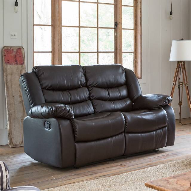 Sarvis 2 Seater Reclining Sofa - Brown (97cm H X 145cm W X 94cm D)