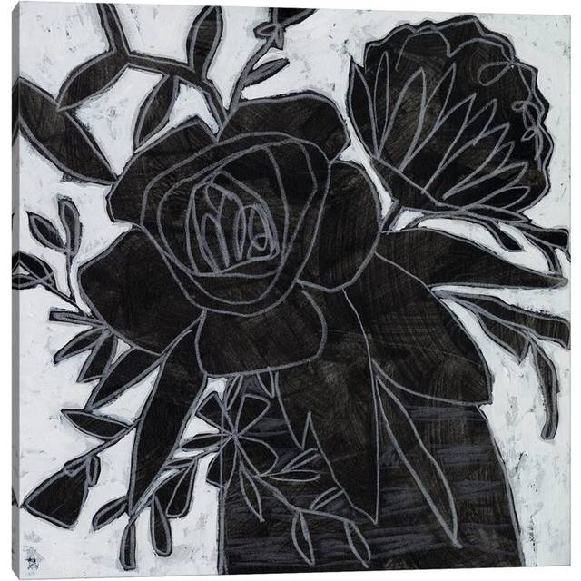 Chalkboard Garden II by June Erica Vess - Wrapped Canvas Graphic Art (45.72 cm H x 45.72 cm W)