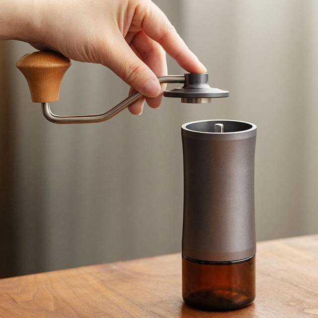 Manual Coffee Grinder Adjustable Coarseness Stainless Steel Core Burr Hand Coffee Bean Grinder for Kitchen Office