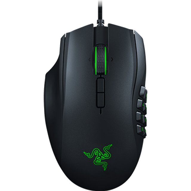 [EXCLUSIVE] Razer Naga Left-Handed Edition MMO Gaming Mouse - True Left-Handed Ergonomic Design - 19+1 Programmable Buttons - Focus+ 20K DPI Optical Sensor