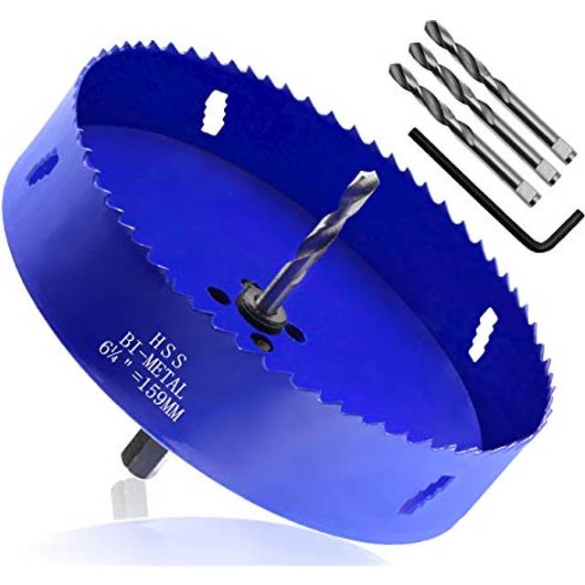 Seimneire 6-14 Inch Hole Saw with Heavy Duty Arbor  12 Inch cutting De