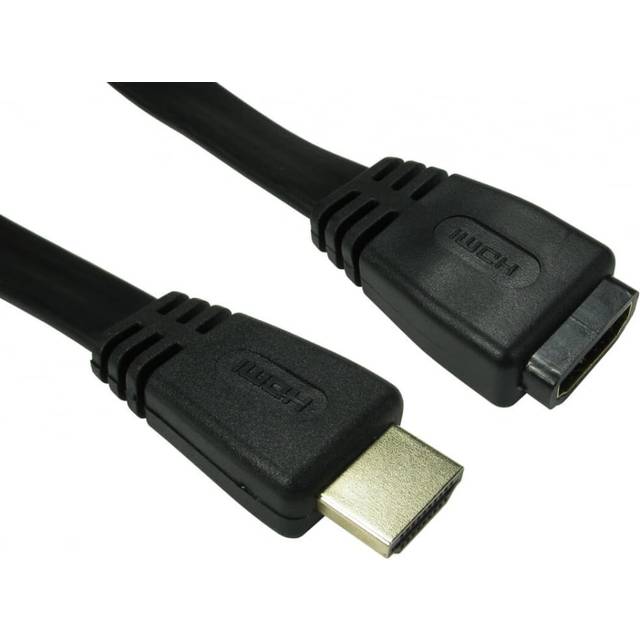 Cables Direct 3m Flat HDMI 1.4 Extension Cable
