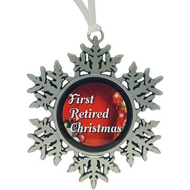 Retirement Ornament First Christmas Retired Tree Decoration with Ribbon Gift Boxed